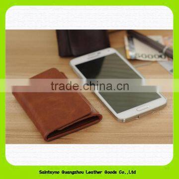 15019 Must-have fashion item for men leather money clip wallet whoesale