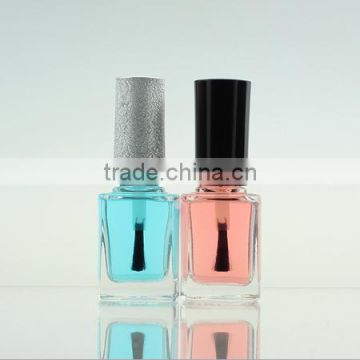 empty crystal Nail Lacquer Bottles, Nail Polish Glass Bottles with cap and brush