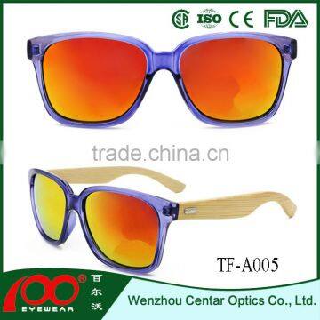 2016 high quality mirror effect sunglasses , wood polarized sunglasses , Bamboo sunglasses