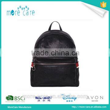 men's top quality PU backpack wholesale black backpack