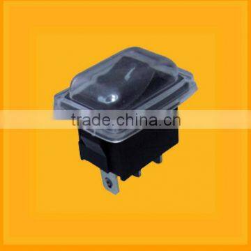3pin rocker switch with waterproof cap,Copper contact waterproof electrical rocker switch for electric recliner
