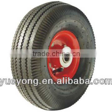 4.10/3.50-4 inflatable rubber wheel for hand trolley with steel rim