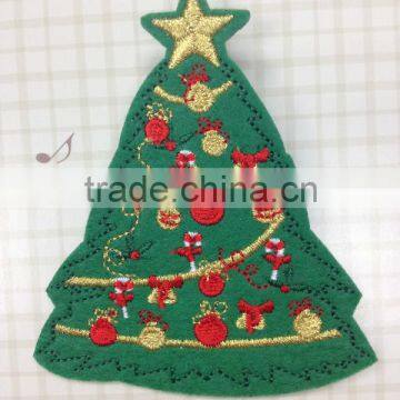 Christmas tree embroidery patch