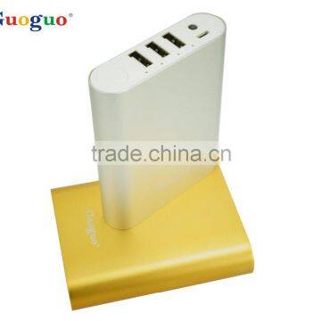 3 USB output metal case power bank with CE FCC