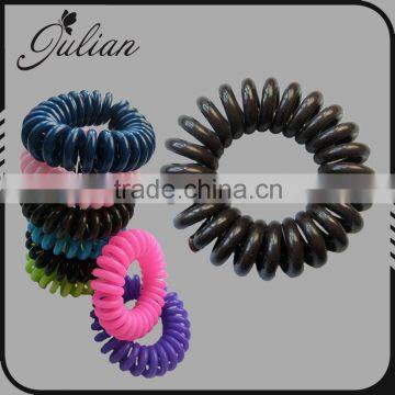 Fashion Telephone Solid Candy Color Elastic Hair Bands Bracelet Ponytail Holder Winter Christmas Scrunchies For Girl FHHTA0020-5