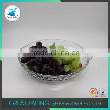 Factory price different sizes fruit clear high borosilicate glass bowl