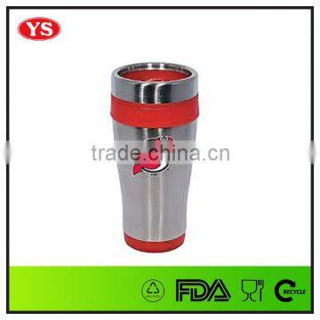 14 oz stainless steel travel coffee mug with 1C logo