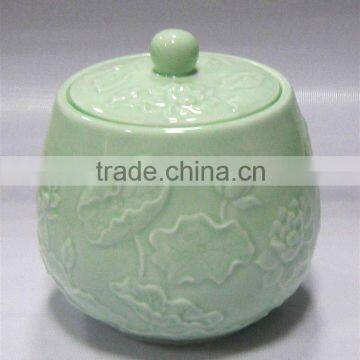 porcelain tea jar