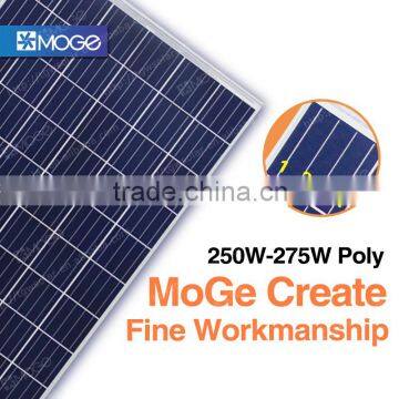 Moge the poly 250w 255w 260w 265w 270w 275wcheap solar panel for home electricity for India market