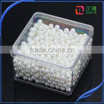 Cheap Wholesale High Quality One Hole Round Loose ABS Black Pearl photo-3
