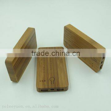 Wholsale price new design woodiness power bank 5000mah protable poower bank