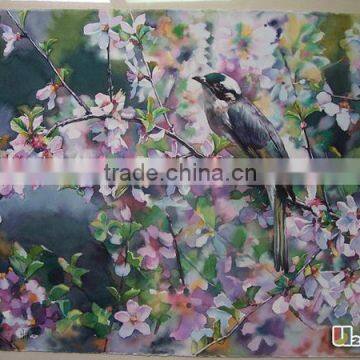 Modern painting bird watercolor paint for modern bedroom decoration