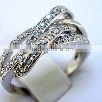 QCR052 designer 925 silver rings for women,silver rings in rhodium plating from jewelry manufacturer