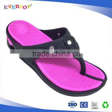 Hot popular custom slippers EVA women cheap wholesale flip flops high heel sandals 2017