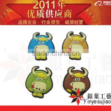 High Quality New Design Lovely Animal Shape Rubber Fridge Magnet Sticker