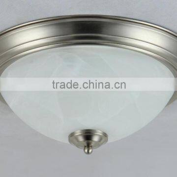 LED 15" Circles Flush Mount Ceiling brushed Nickel Fixture with glass shade 3*E26 UL,CE, ETL,ROHOS.