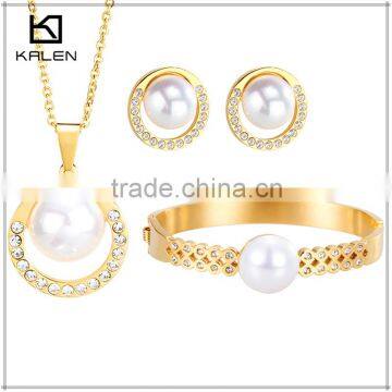 Guangzhou fashion 18k gold plated direct wholesale costume jewelry set