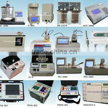 Hot sale TOP testing equipment for analysis oil moisture content, pour point, BDV , acid, IFT, TBN/TAN, viscosity, flash point