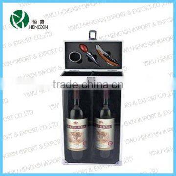 wine case,wine boxes with bottle opener,gift wine cases,double wine bottles cases