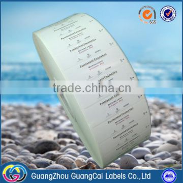 Waterproof adhesive labels custom printed packaging label