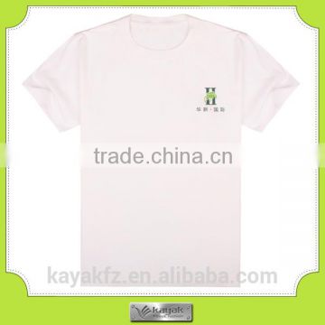 custom promotion white cotton polyester t shirt