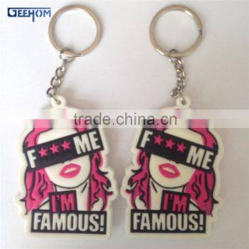 custom dancing girl 3d pvc keychain