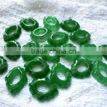 Green jade,dyed natural jade donuts for jewelry making