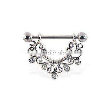 316L surgical steel body piercing rings nipple rings nipple barbell