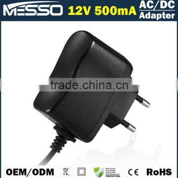 12V 500mA AC DC Adapter 100-240V 50-60Hz AC Adapter 12V 500mA Swithcing Power Supply 12V 500mA AC Adapter