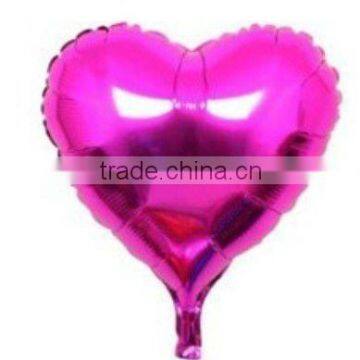 Heart Shaped Helium Balloon hot Pink,10inch, Foil Balloons, 100 pcs/lot, Free Shipping