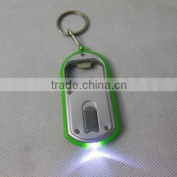 Promotional flashlight led bottle opener keychain