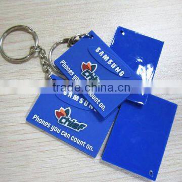 2d custom shaped soft pvc keychain