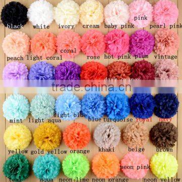 high quality rose chiffon fabric flowers