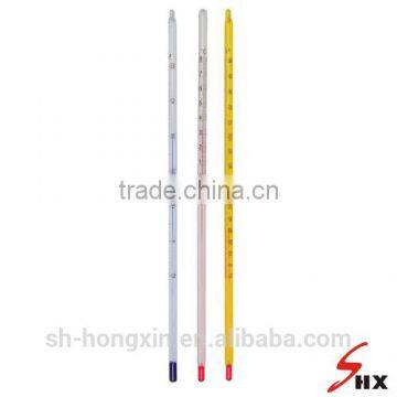 Glass Stick Thermometers 300mm Long Red Spirit Filling