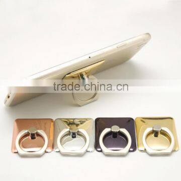 2016 cheap gift priting LOGO alloy with plastic UV custom metal ring holder for mobile phone