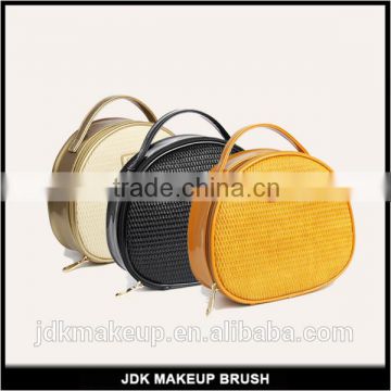 Round Shape High Quality Shiny PU Cosmetic Bag , Colorful Round Cosmetic Holder