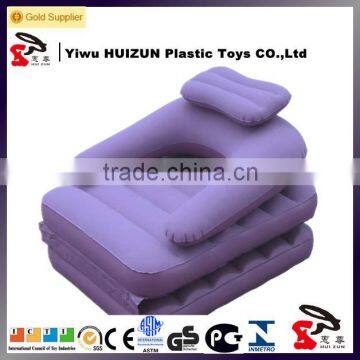 Customized inflatable PVC comfortable sofa chair with pillow and cushion