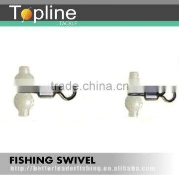 Cross-line fluorescent beads with swivel for fishing