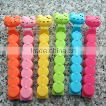 attractive plastic bag clip, food clip, seal clip on hot sale