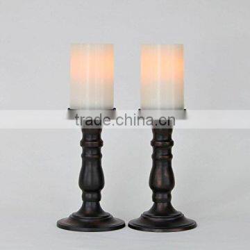 Ivory Flameless Pillar Candles With Timers