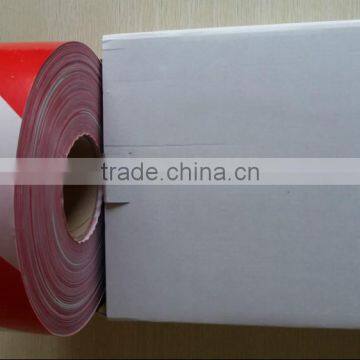 Red White PE Safety Warning Tape Non Adhesive Barrier Tape Dispenser Box Packing photo-3
