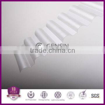 0.8mm Thickness Frosted Polycarbonate Corrugated Roofing Panel Polycarbonate Wave Sheet PC Skylight Sheet UV Coating 1032mm photo-3