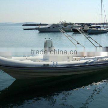 CE Certificated 25ft Fiberglass Hull Inflatable Yacht photo-4