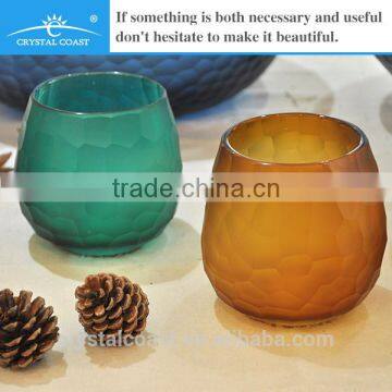 promotional item decorative amber glass candle holder