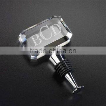 rectangle letter engraved personalize wine stopper