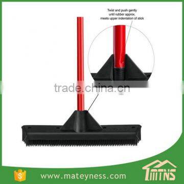 Slanted Side Sweep Clean Soft Rubber Broom Brush