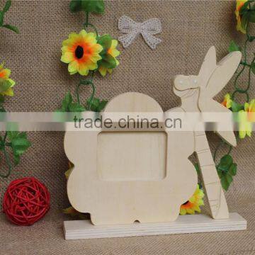 Handmade unfinished decor wooden funny picture frame