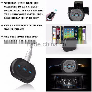 2017 3.5mm blutooth car handsfree car stereo bluetooth aux adapter