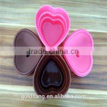 2015 Portable Heat Resistance Silicone Folding Cup Silicone Heart Shape Cup photo-4