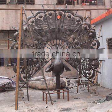 Stainless Steel Garden Animal Sculpture ,Stainless Steel Peacock Sculpture photo-2